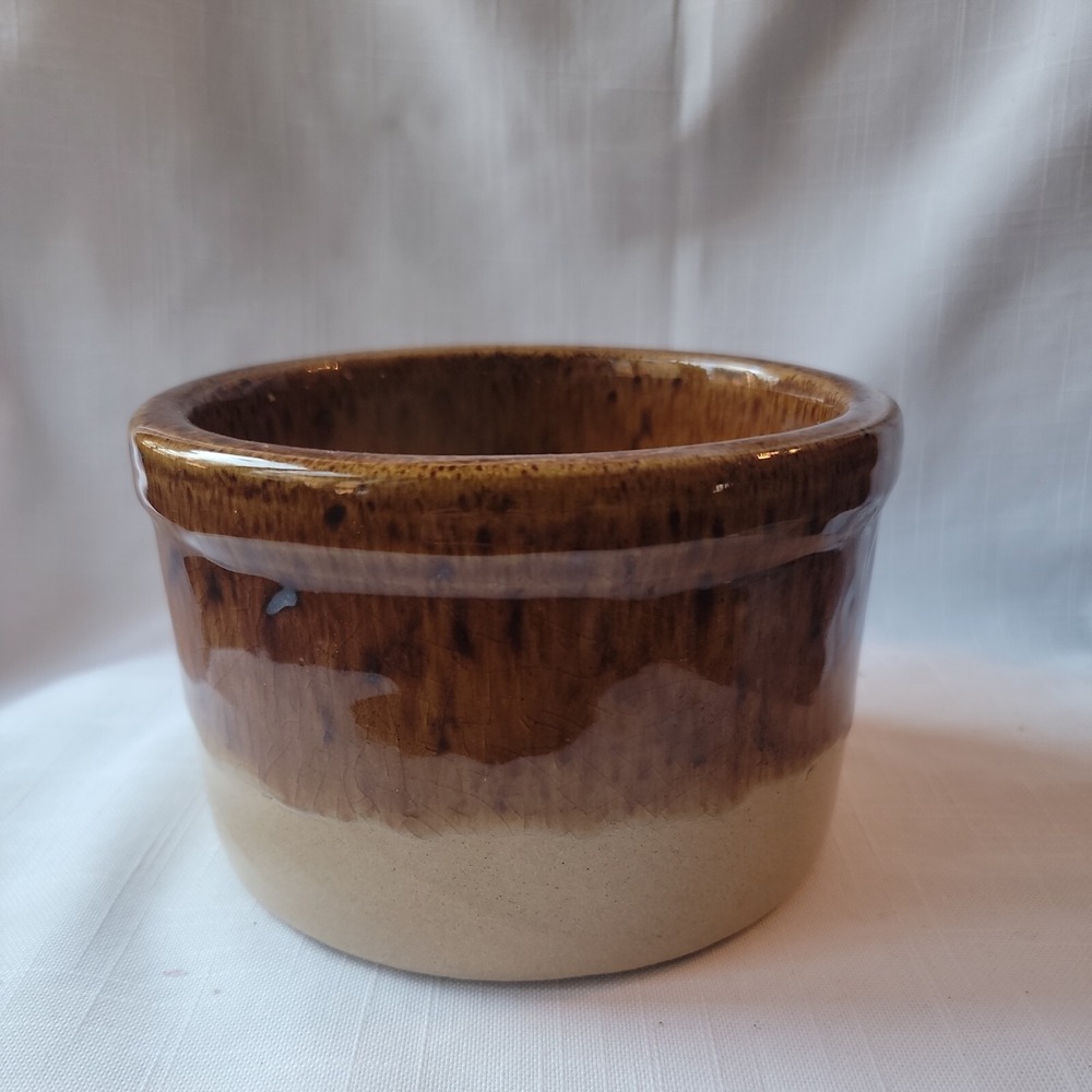 Vintage Roseville Robinson Ransbottom Pottery RRP Brown Drip Glazed Crock